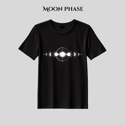 Moon Phase T-Shirt | Celestial Astrology Tee | Aesthetic T Shirt for Men & Women | Made in Pakistan
