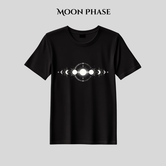 Moon Phase T-Shirt | Celestial Astrology Tee | Aesthetic T Shirt for Men & Women | Made in Pakistan
