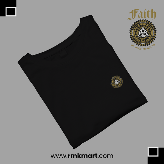 "Faith Can Move Mountains" T-Shirt | Inspirational Print | 100% Pure Cotton | Unisex | Made in Pakistan RMK Mart
