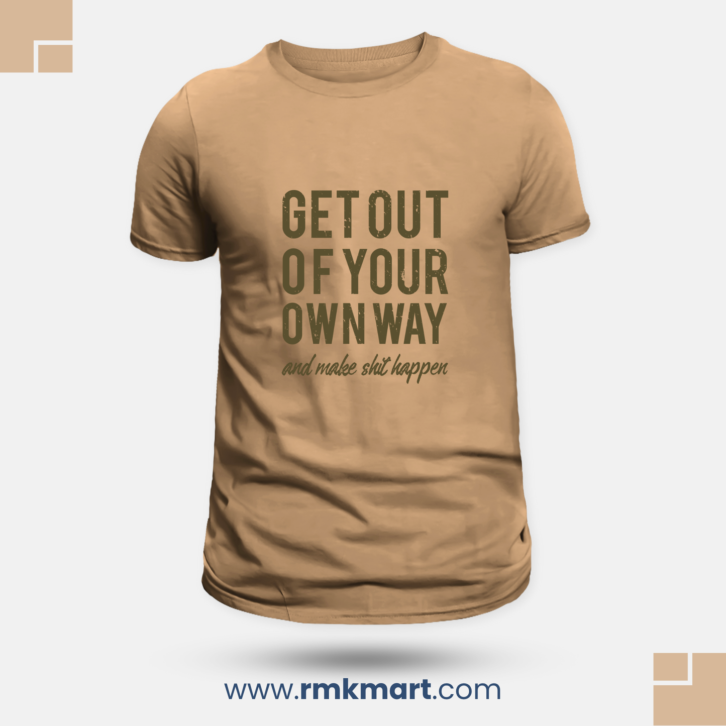 "Get Out of Your Own Way" Motivational T-Shirt | 100% Pure Cotton | Unisex | Lightweight Summer Wear | Made in Pakistan