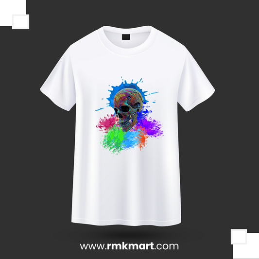 Skull Graphic T-Shirt – Unisex 100% Pure Cotton | Printed Tee for Men & Women | Made in Pakistan RMK Mart