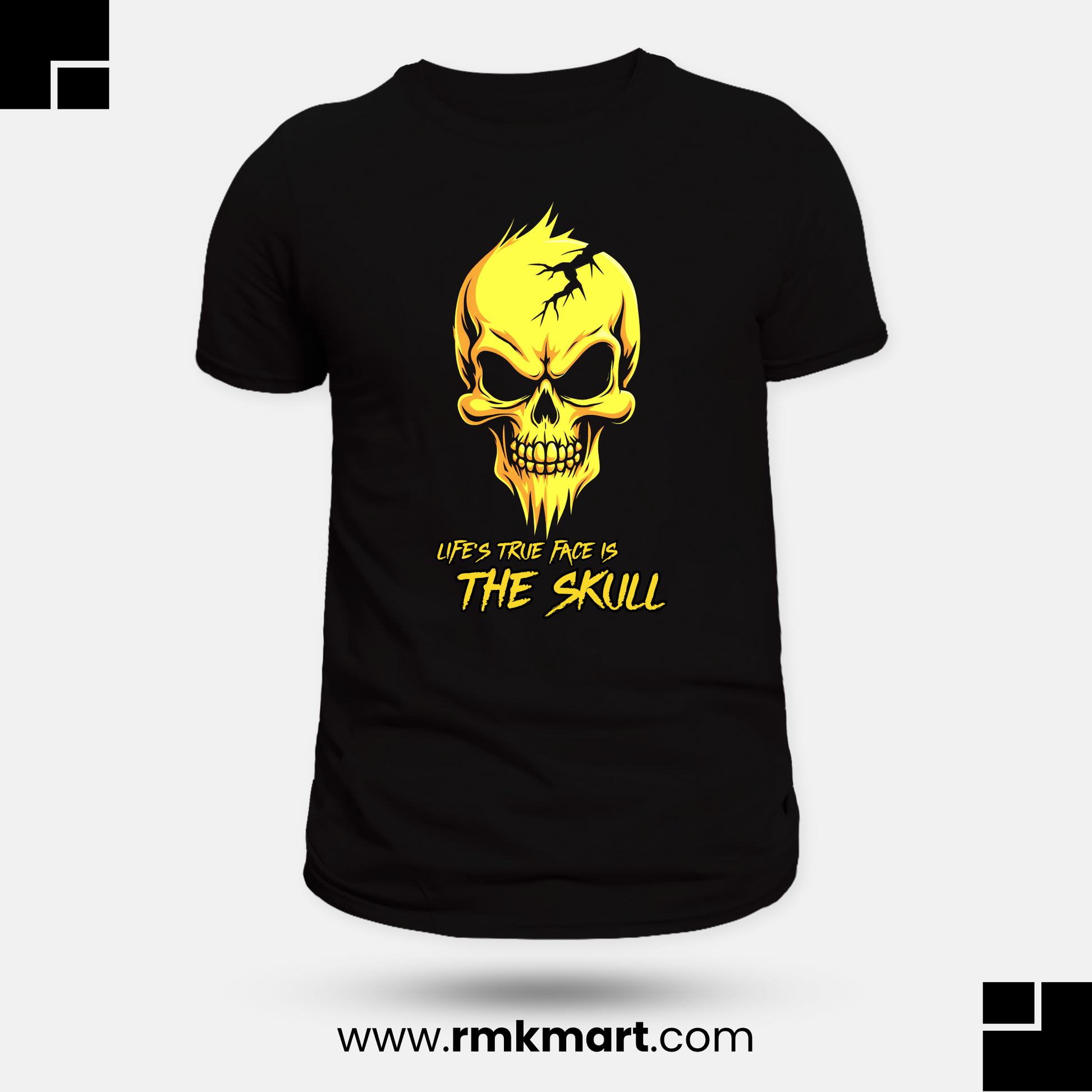 Skull Print T-Shirt – "Life’s True Face is The Skull" | Unisex 100% Cotton Tee | Streetwear Made in Pakistan Ceeprinto