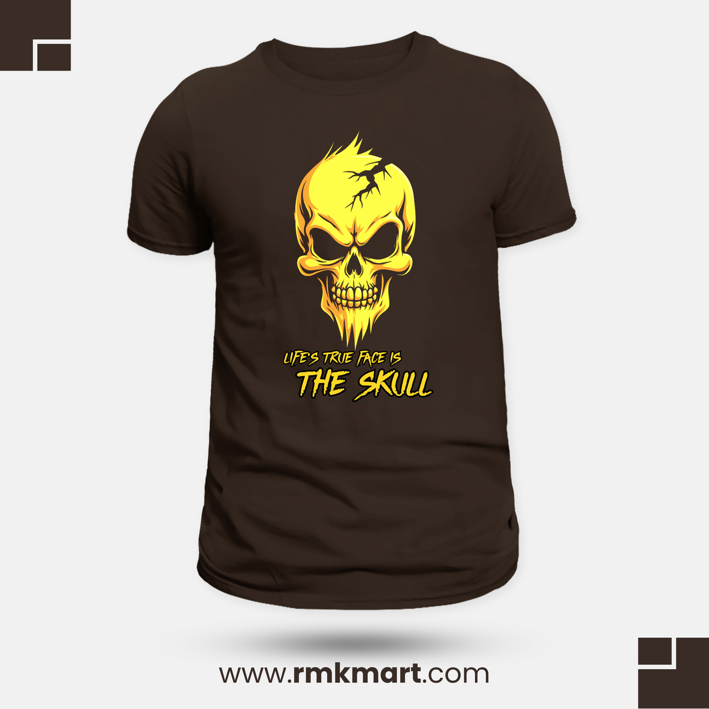 Skull Print T-Shirt – "Life’s True Face is The Skull" | Unisex 100% Cotton Tee | Streetwear Made in Pakistan Ceeprinto