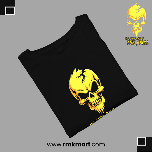 Skull Print T-Shirt – "Life’s True Face is The Skull" | Unisex 100% Cotton Tee | Streetwear Made in Pakistan Ceeprinto