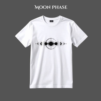 Moon Phase T-Shirt | Celestial Astrology Tee | Aesthetic T Shirt for Men & Women | Made in Pakistan