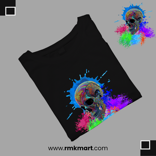 Skull Graphic T-Shirt – Unisex 100% Pure Cotton | Printed Tee for Men & Women | Made in Pakistan RMK Mart